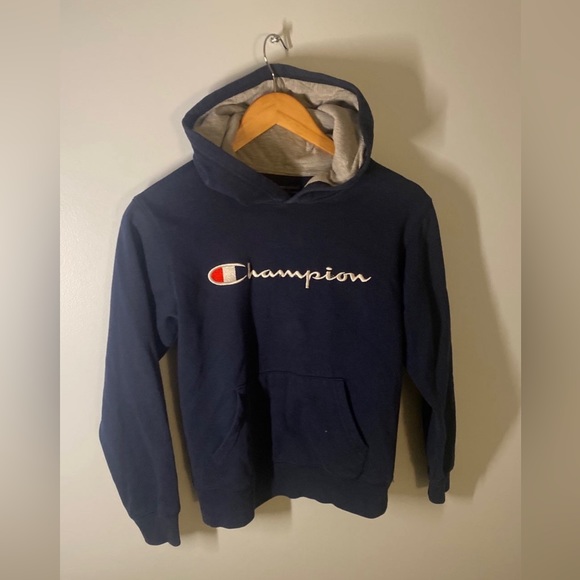 2 Champion Dark Blue hoodies - Picture 3 of 4